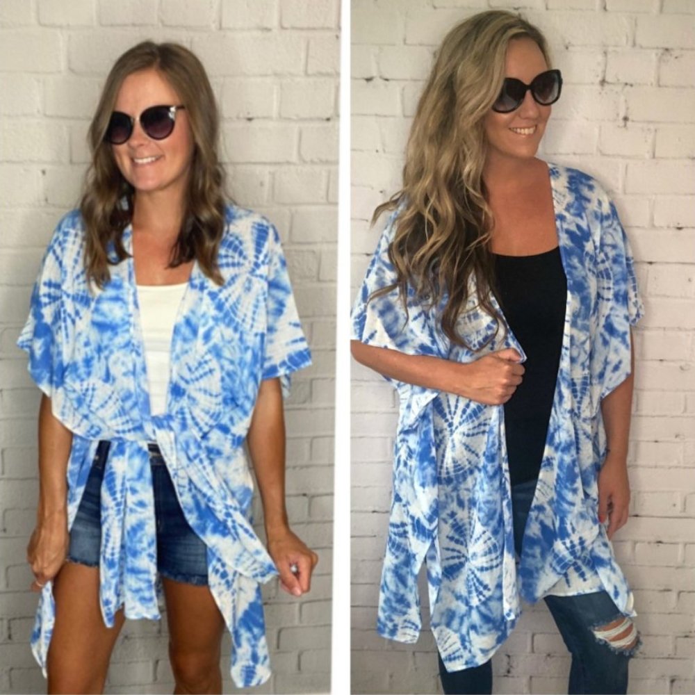 Blue TIe Dye Cover up